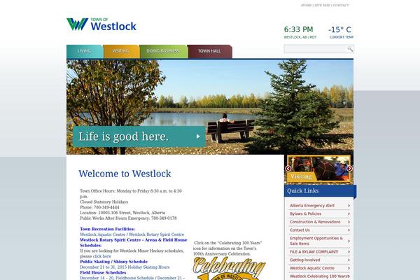 westlock.ca site used Westlock