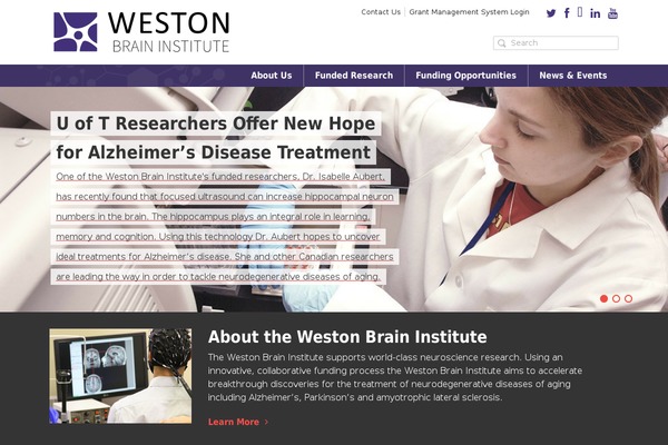 westonbraininstitute.ca site used Weston