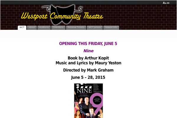 westportcommunitytheatre.com site used Offbookfusion