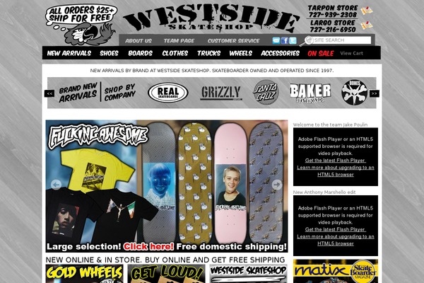 westsideskateshop.com site used Westside