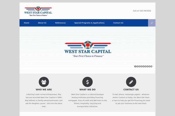 Vantage theme site design template sample