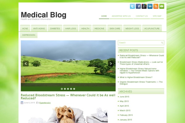 Healthmag theme site design template sample