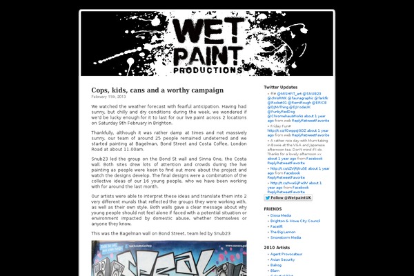 wetpaintproductions.co.uk site used Wwp