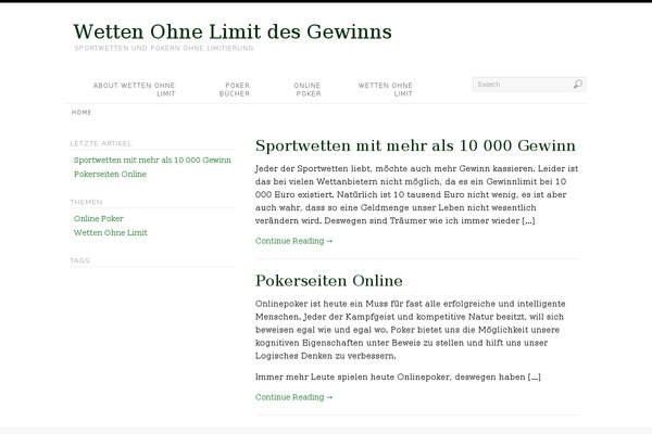 WordPress website example screenshot