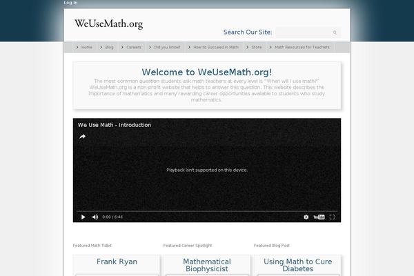weusemath.org site used Mathdept-2016