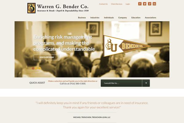 wgbender.com site used Bender_theme
