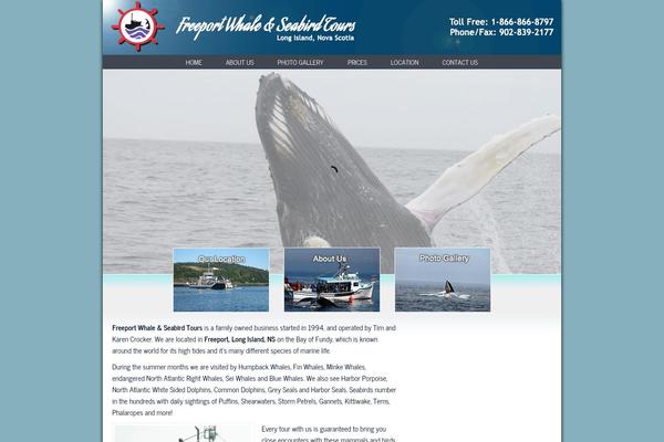whalewatchersnovascotia.ca site used Freeportwhale