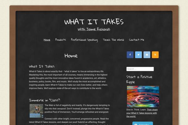 Classic Chalkboard theme site design template sample