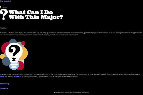 whatcanidowiththismajor.com site used Design-mode