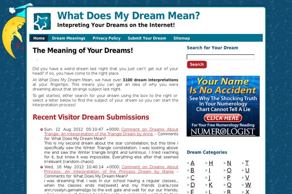 Dreams theme site design template sample