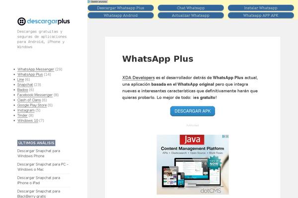 whatsappplus.mx site used Descargas