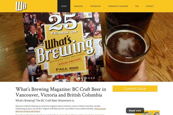 whatsbrewing.ca site used Brew2015