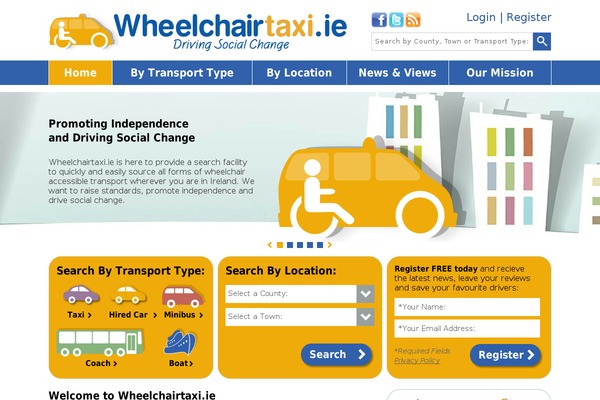 wheelchairtaxi.ie site used Wheelchair