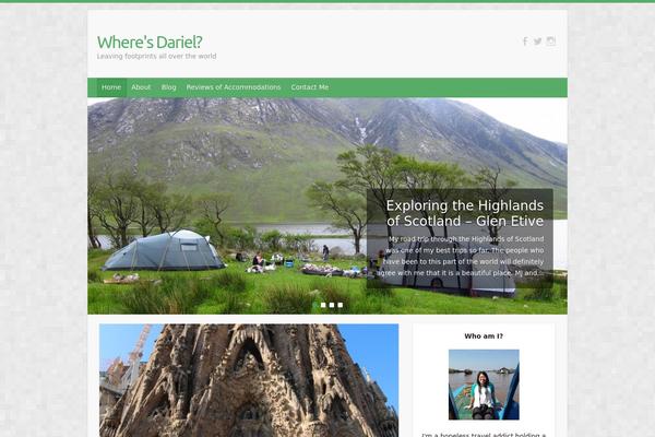 Travelify theme site design template sample