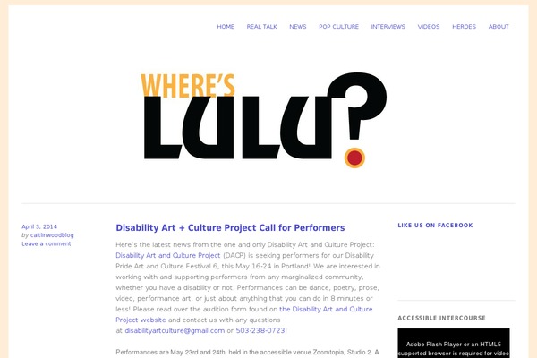 WordPress website example screenshot