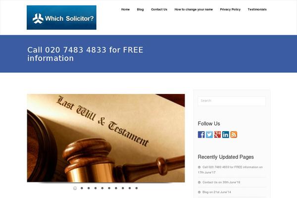 whichsolicitor.info site used Appointment Blue