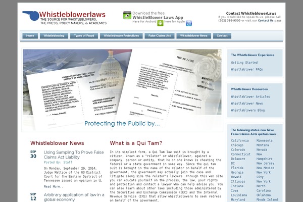 whistleblowerlaws.com site used Digitallaw