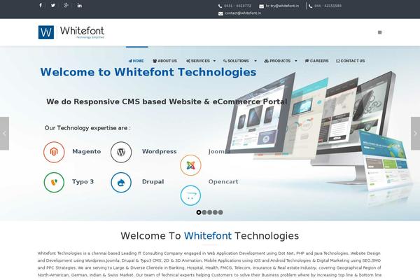 White theme site design template sample