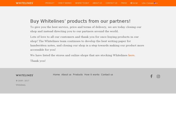 whitelinesshop.se site used Whitelinespaper
