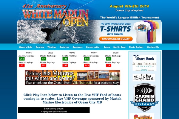 whitemarlinopen.com site used Classicdev