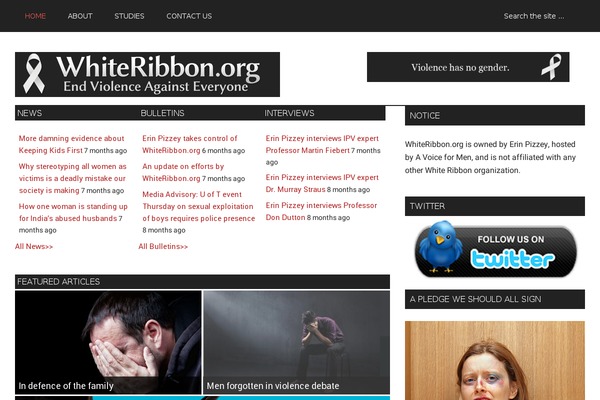 whiteribbon.org site used White-ribbon