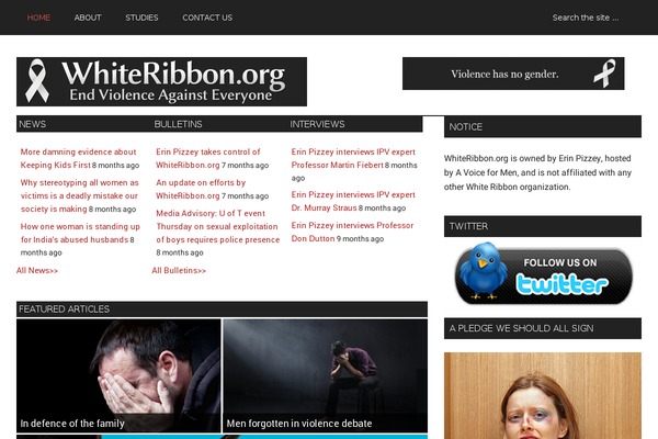 whiteribboncampaign.org site used White-ribbon
