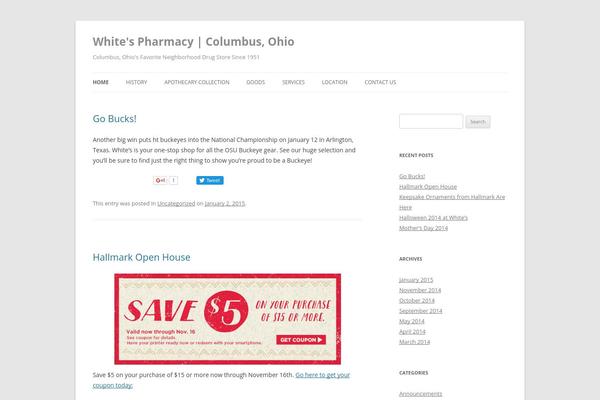 Twenty Twelve theme site design template sample