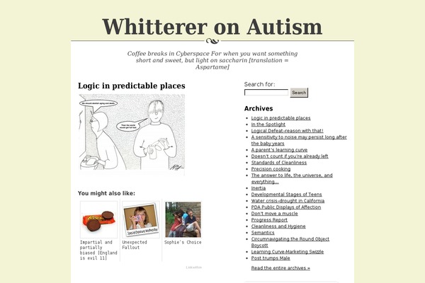 whittereronautism.com site used Maddy