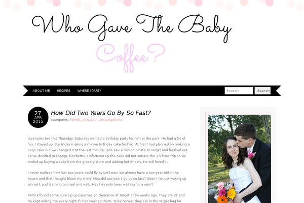 whogavethebabycoffee.com site used Theme-her-exclusive