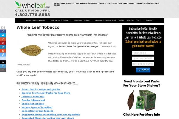 wholeaf.com site used Headway