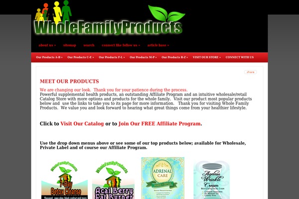 wholefamilyproducts.com site used WhosWho