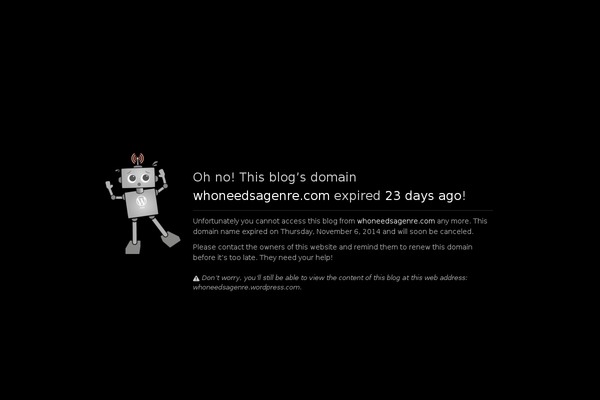 whoneedsagenre.com site used One Day at a Time