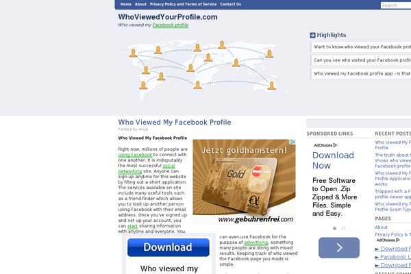 whoviewedyourprofile.com site used Facebook-lover