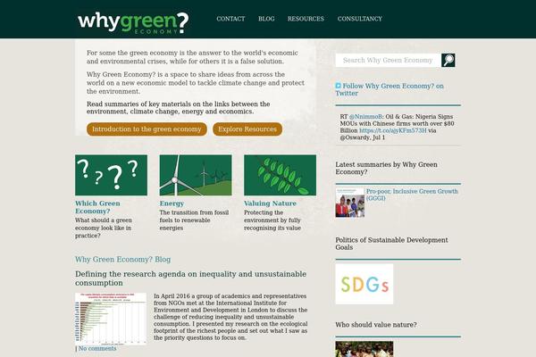 whygreeneconomy.org site used Whygreeneconomy