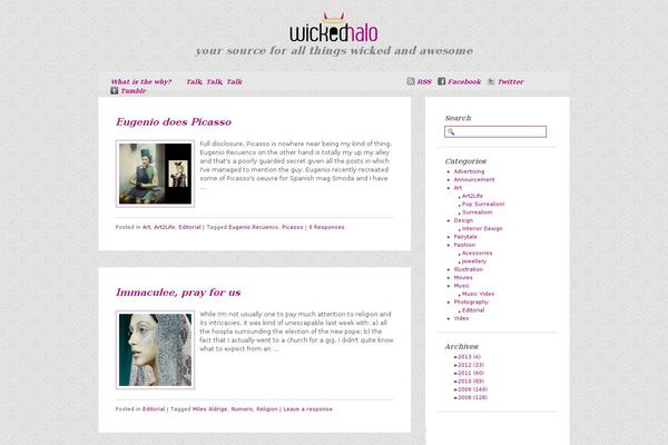wicked-halo.com site used Xhub-blog