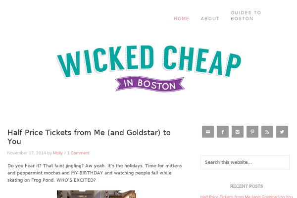 wickedcheapboston.com site used Baskerville