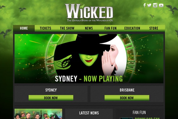 wickedthemusical.com.au site used Wicked