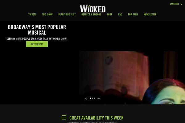 wickedthemusical.com site used Wicked
