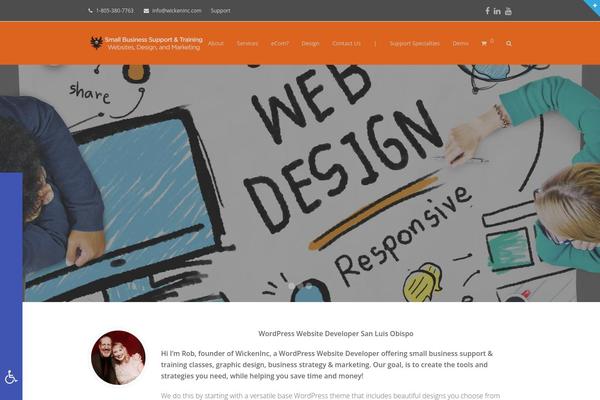 Total theme site design template sample