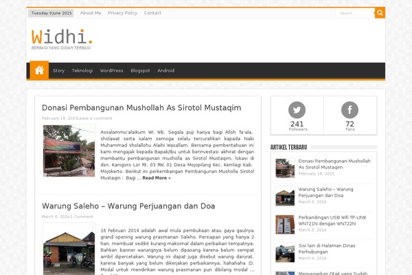 WordPress website example screenshot
