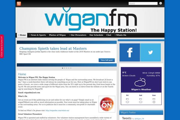 wiganfm.com site used Wigan