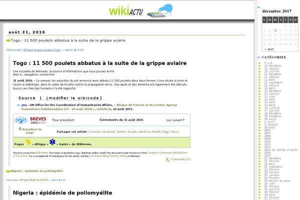 wikiactu.com site used Wikiactu