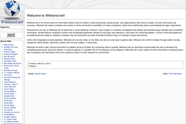 wikiland.net site used WikiWP