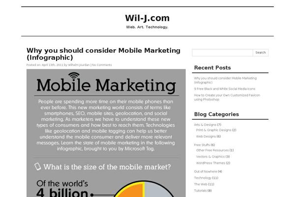 wil-j.com site used Wazile-blog-child