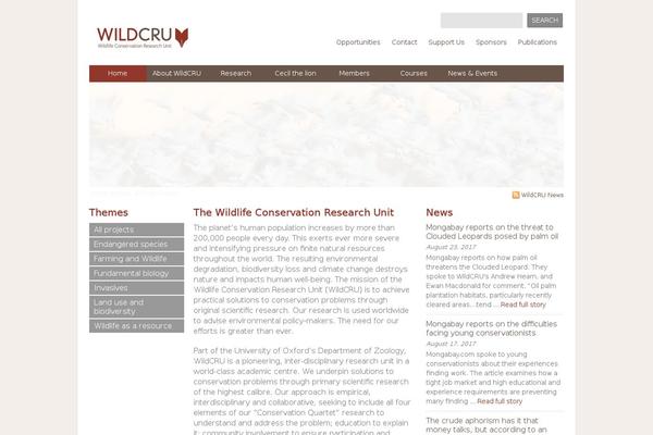 wildcru.org site used Wildcru