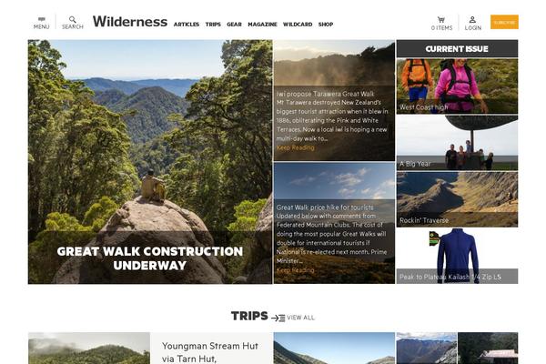 Wilderness theme site design template sample