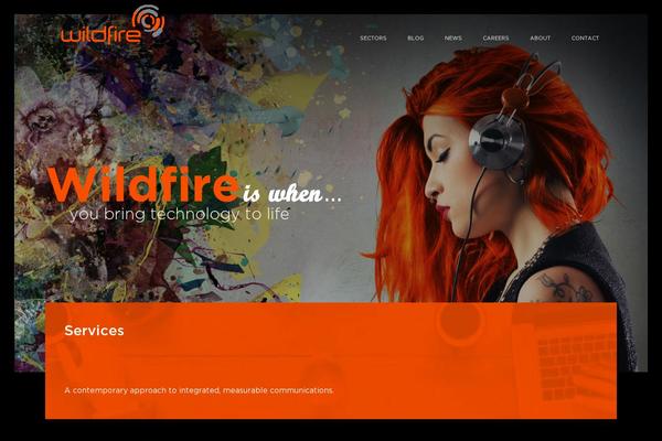 Wildfire theme site design template sample