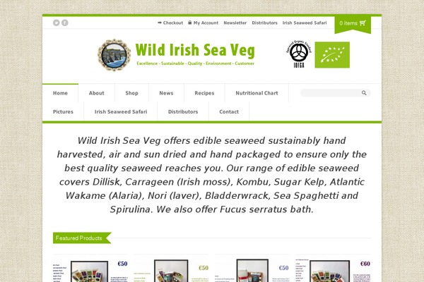 Organic Shop theme site design template sample