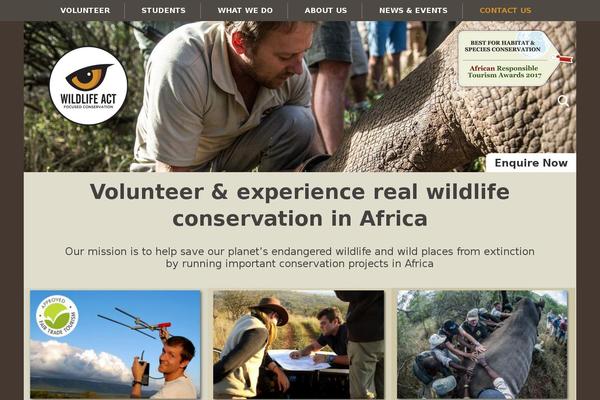 wildlifeactfund.org site used Wildlifeact-new