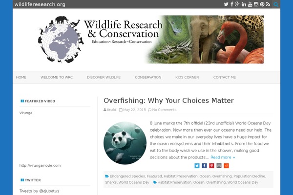 wildliferesearch.org site used The Minimal